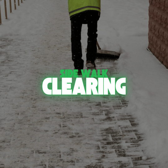 Sidewalk clearing service by NLLC in Niagara, ensuring snow-free and safe walkways.