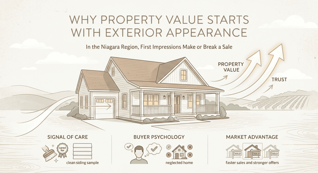 Pressure washing increases property value